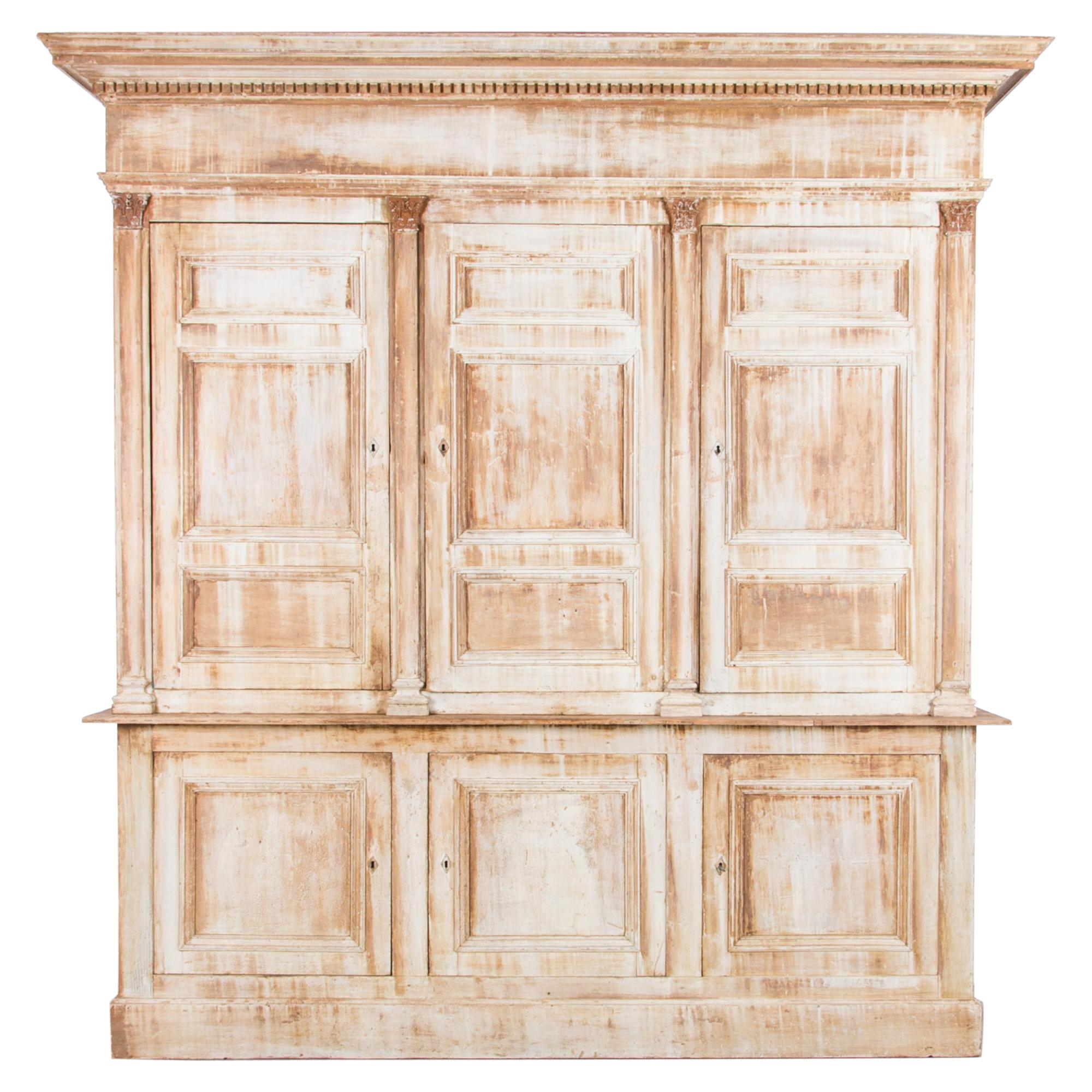 1850s French Neoclassical Wooden Patinated Cabinet