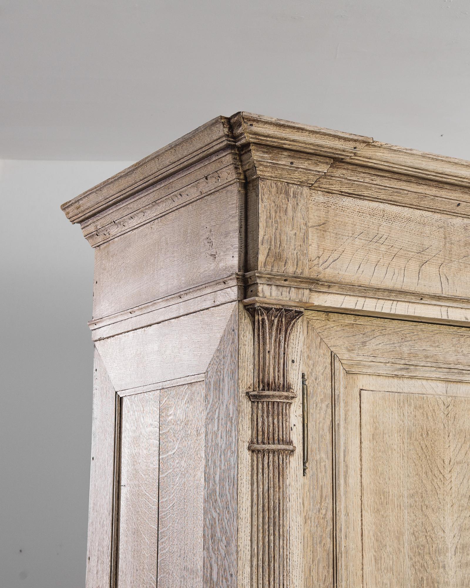 Bleached 1850s French Oak Armoire