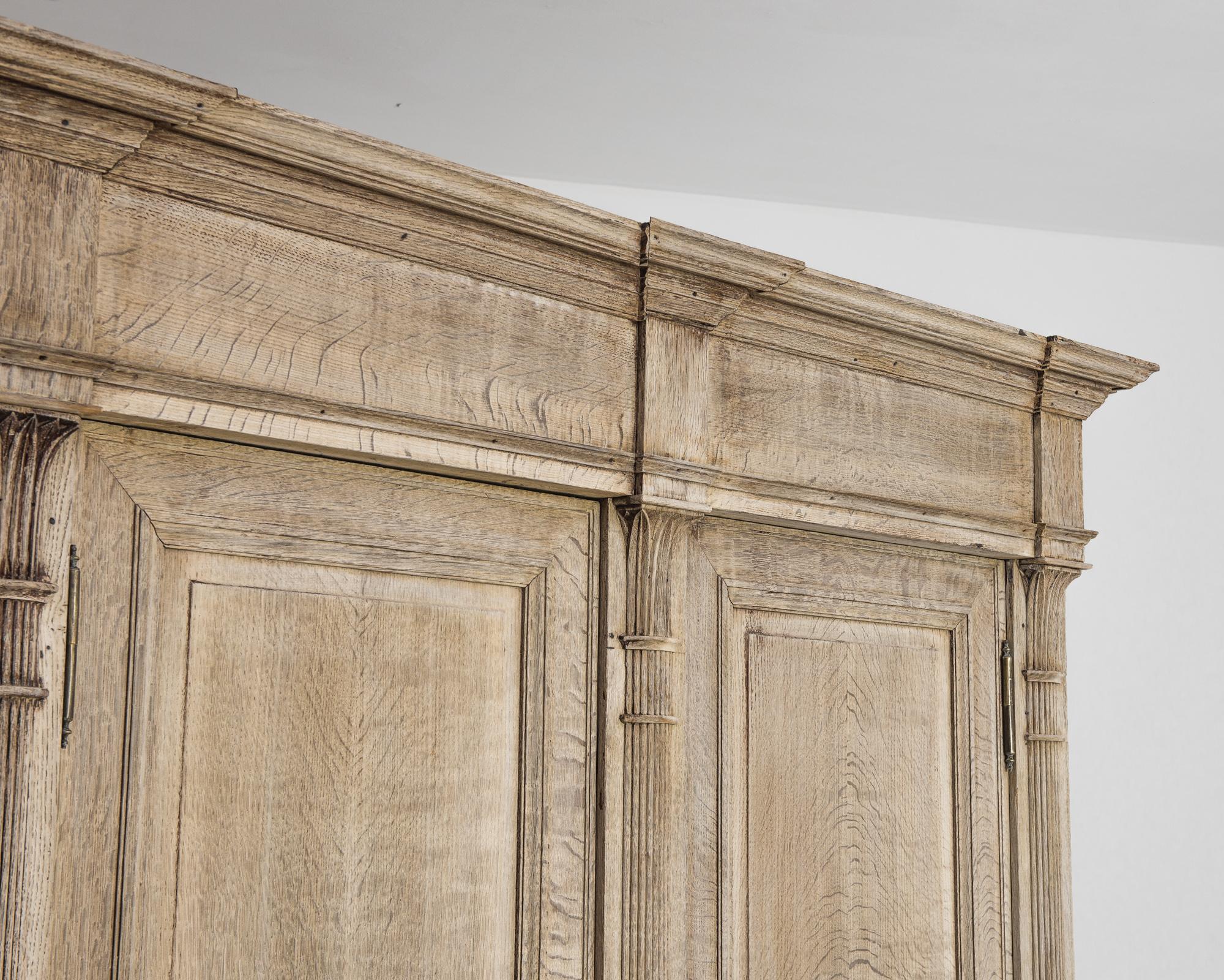 1850s French Oak Armoire In Good Condition In High Point, NC