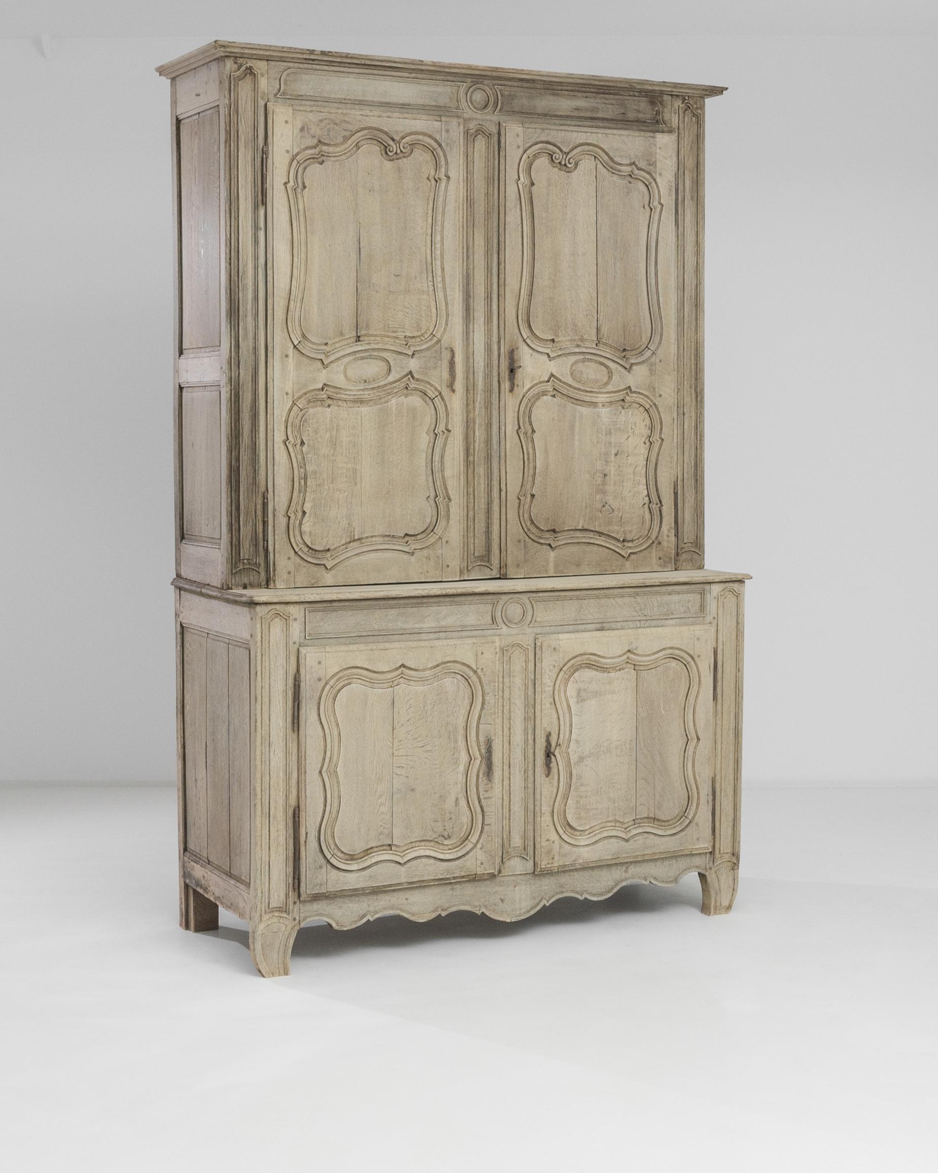 1850s, French Oak Buffet a Deux Corps 2