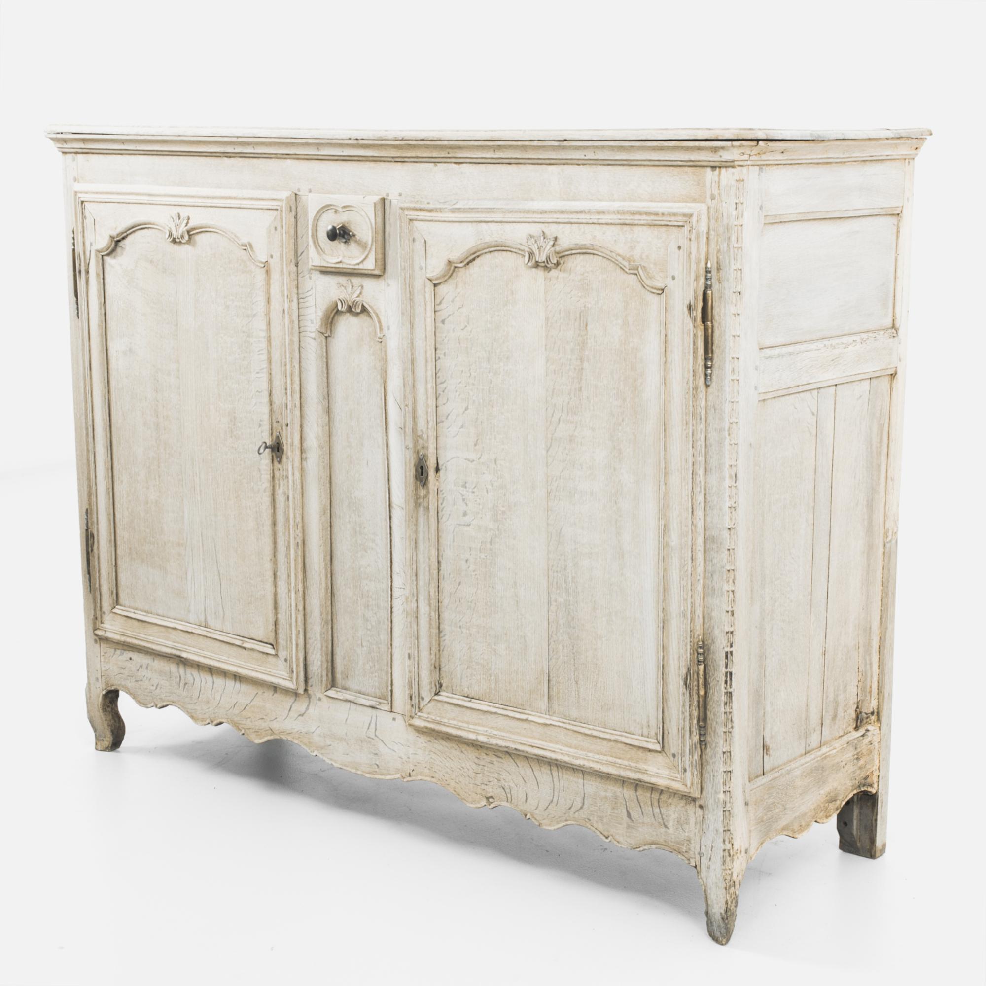 French Provincial 1850s French Oak Buffet