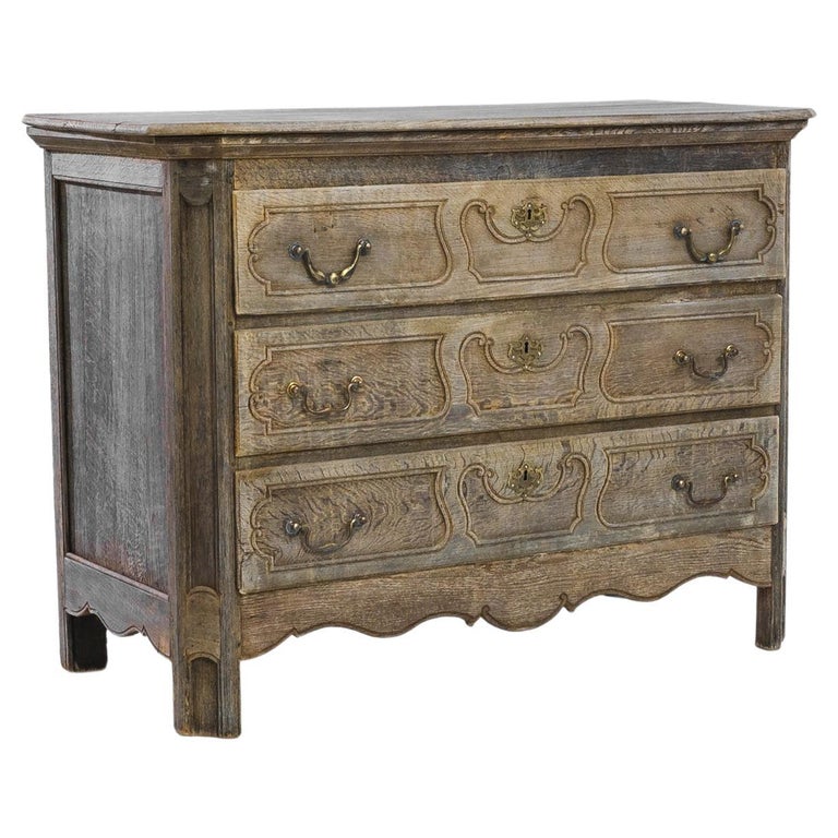 1850s French Oak Chest of Drawers For Sale