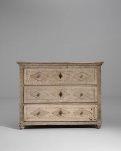 Commode en chêne français de style gustavien des années 1850
