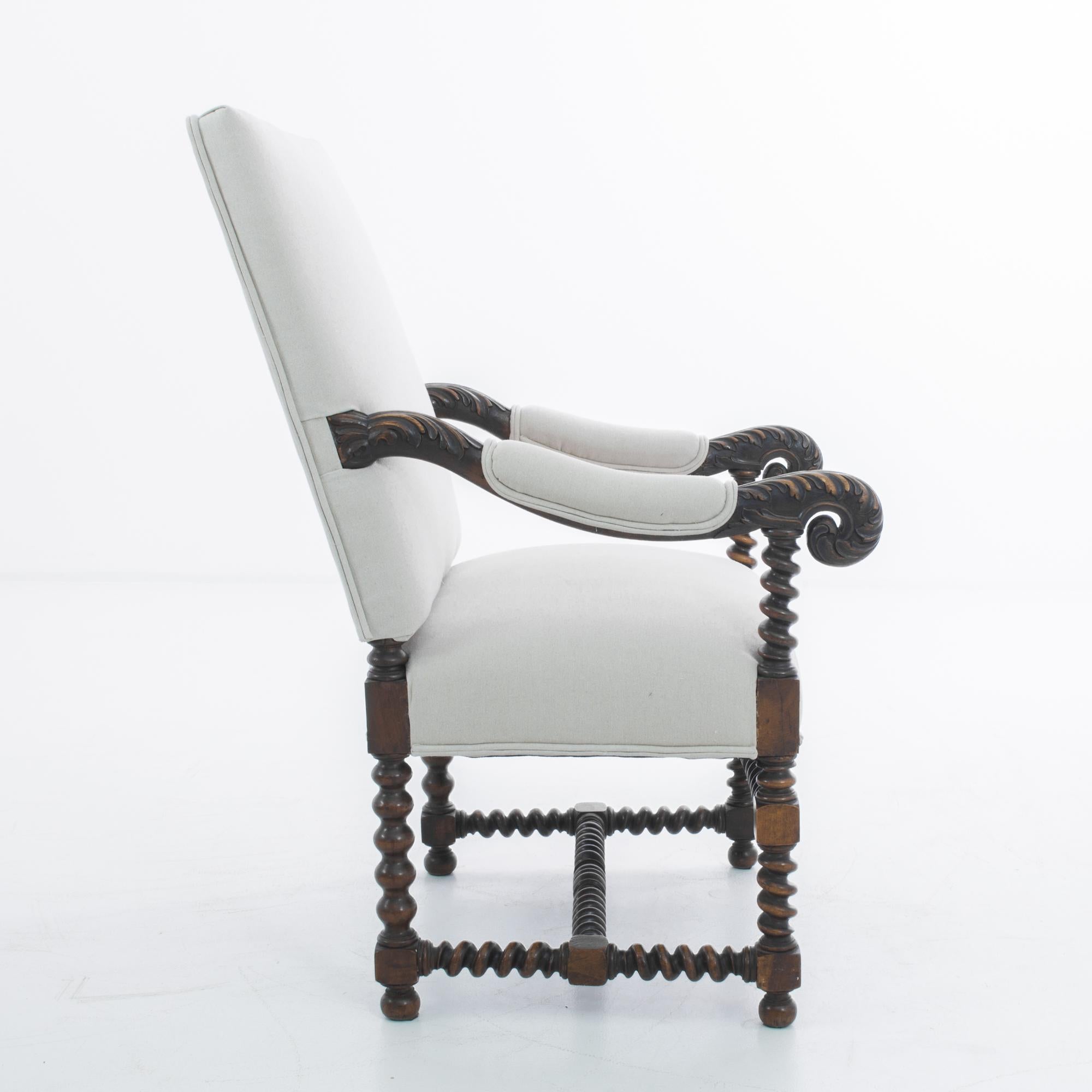 19th Century 1850s French Provincial Hardwood Armchair