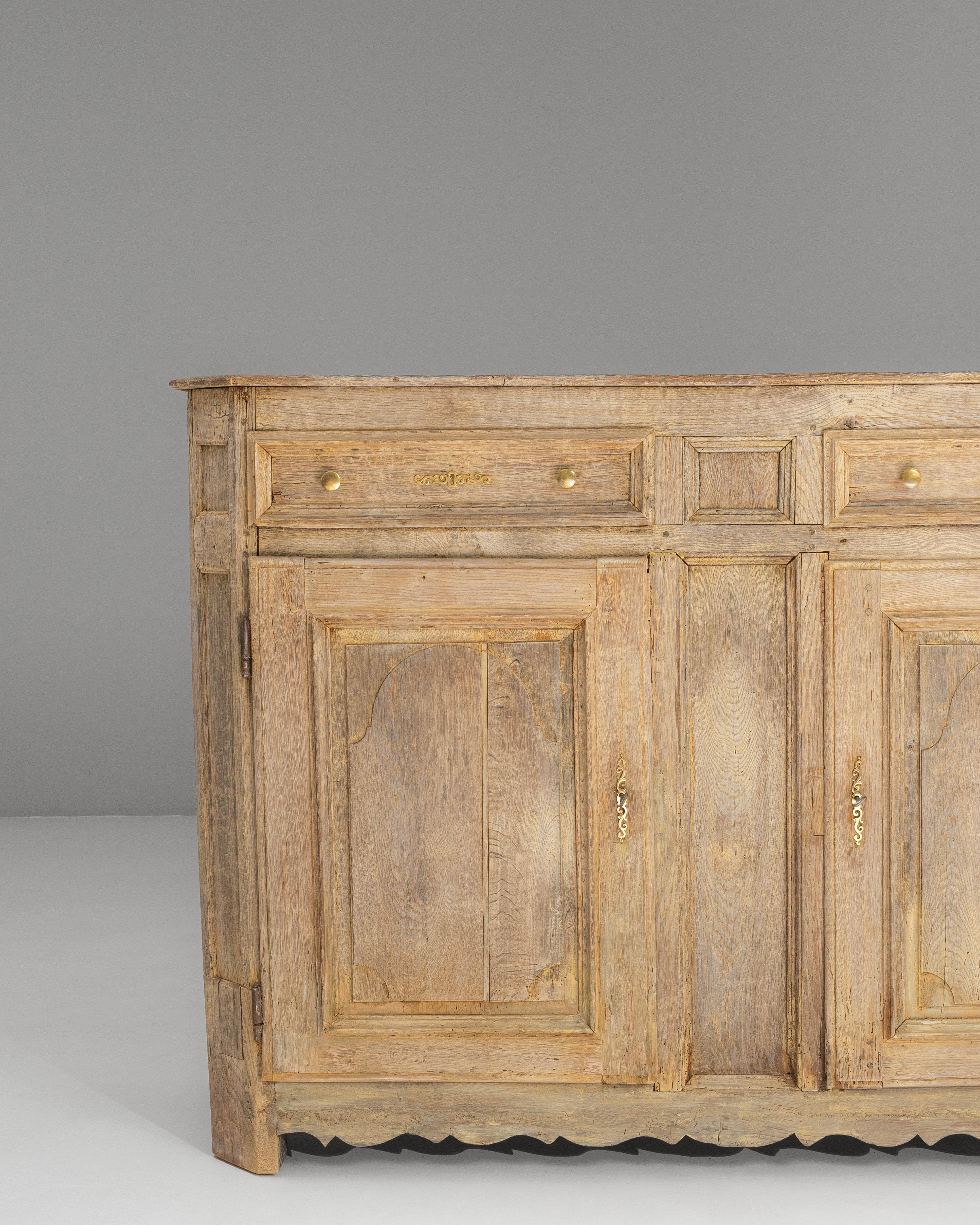 XIX secolo 1850s French Provincial Oak Buffet in vendita