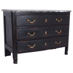1850s French Wood and Marble Chest of Drawers