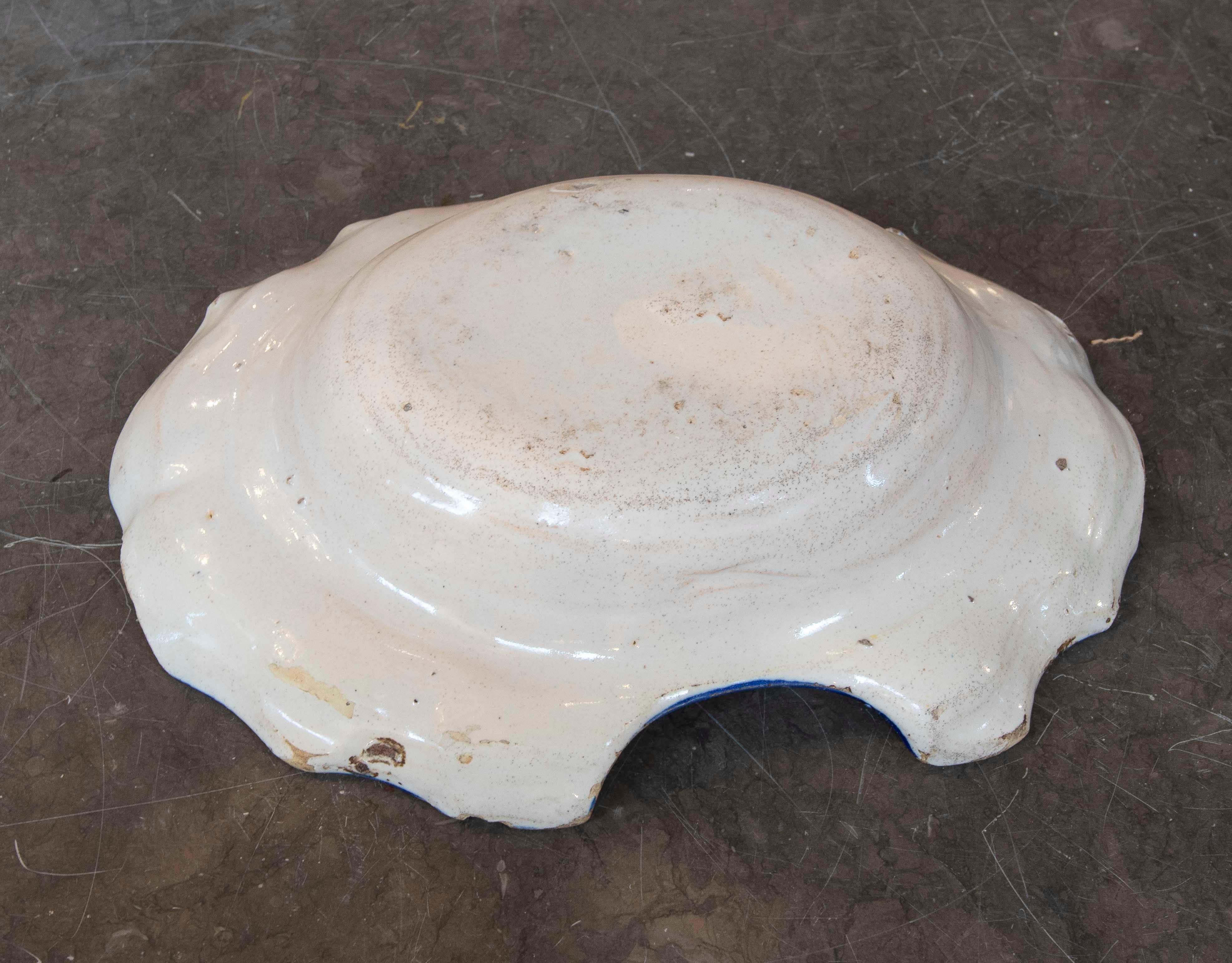 1850 Pintado a mano  Plato de cerámica decorativo de estilo europeo Cerámico en venta