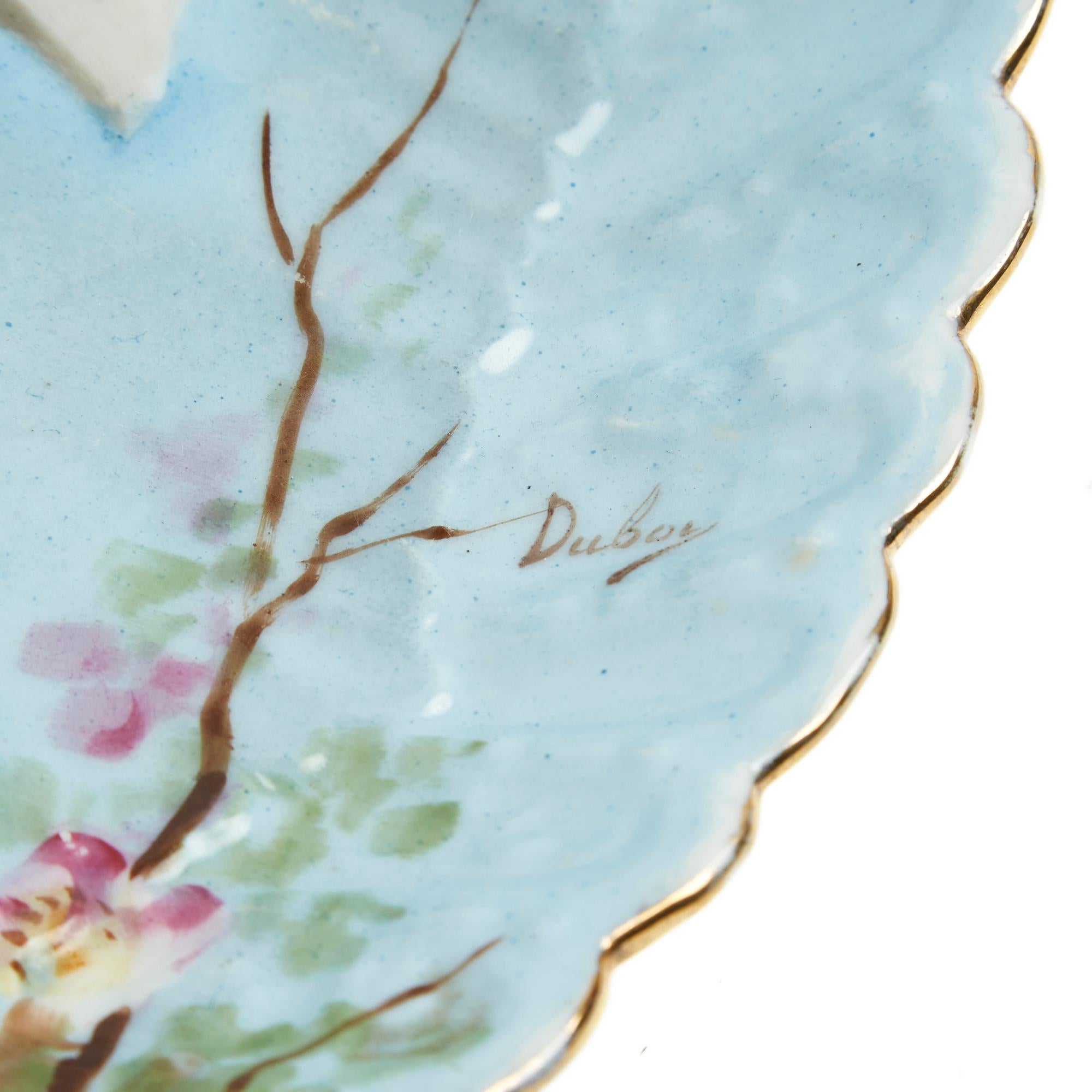 Women's or Men's 1850s Paul Duboy Ceramique set of 2 big ceramic plates  For Sale