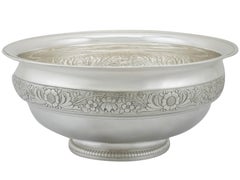 1850s Portuguese Silver Presentation Bowl