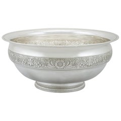 1850s Portuguese Silver Presentation Bowl