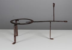 19th Century (Maybe 17th?) Tripod Pot Stand, Cast Iron, France