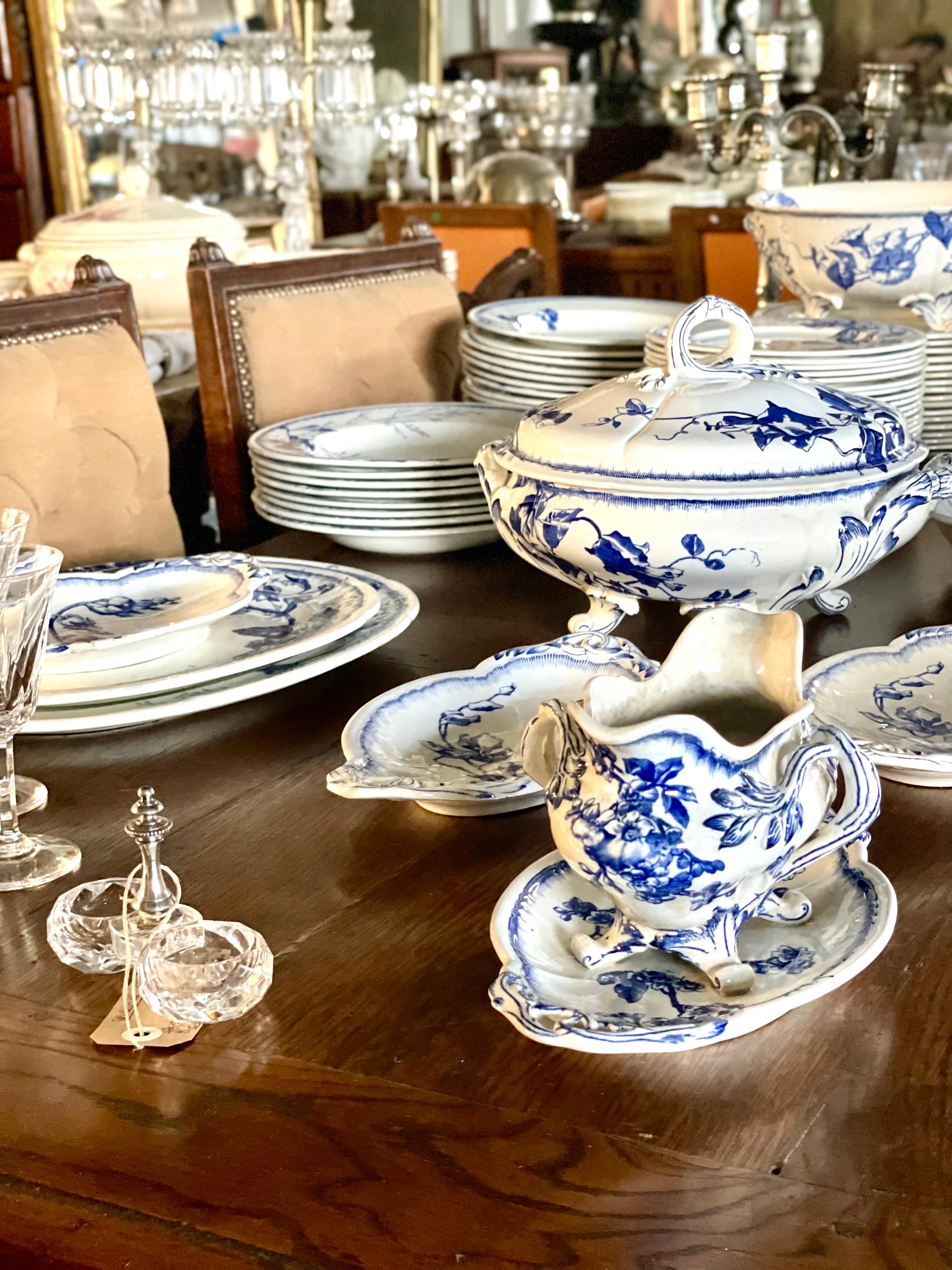 1850s Rare Faience Dinner Service 