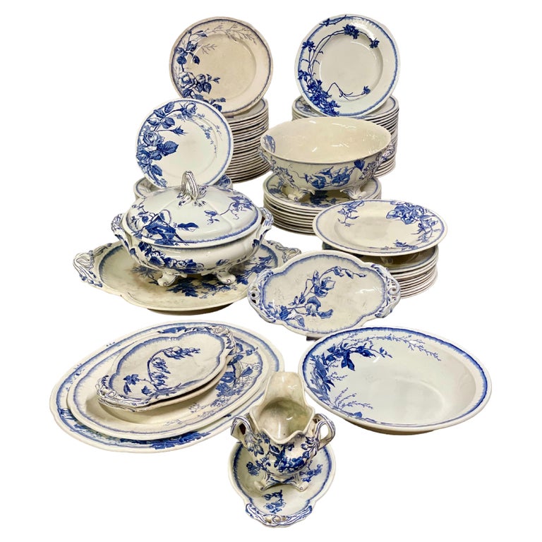 Vajilla rara de loza de 1850 