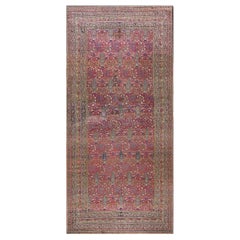 Tappeto da salotto tribale Afshar in lana annodata, con grande cipresso, stile antico rosso, anni '50 dell'Ottocento