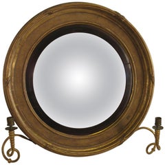 1850s Regency Giltwood Convex Mirror