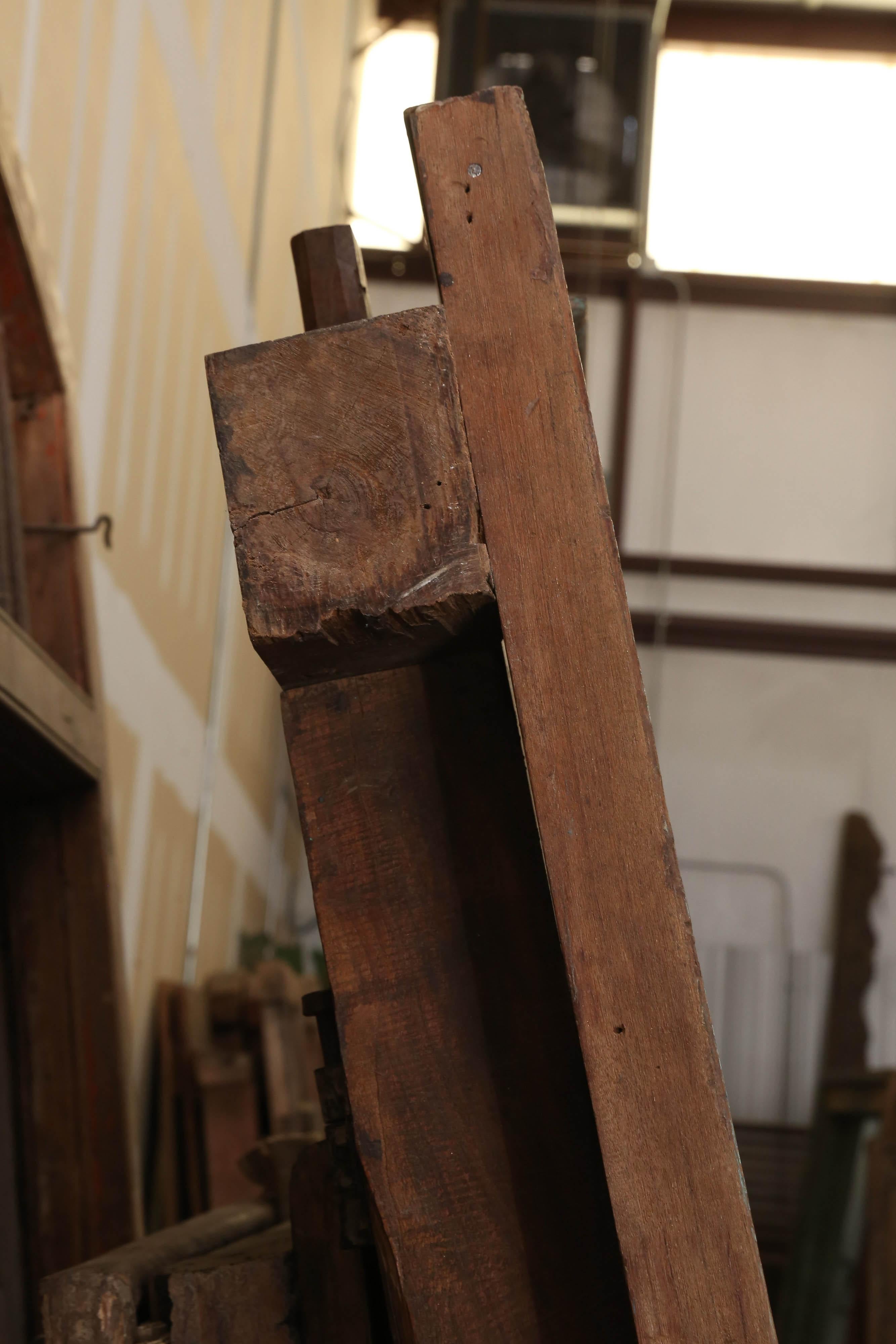 1850s Solid Teak Wood Highly Carved Entry Door from a Settler's Home in Goa For Sale 1