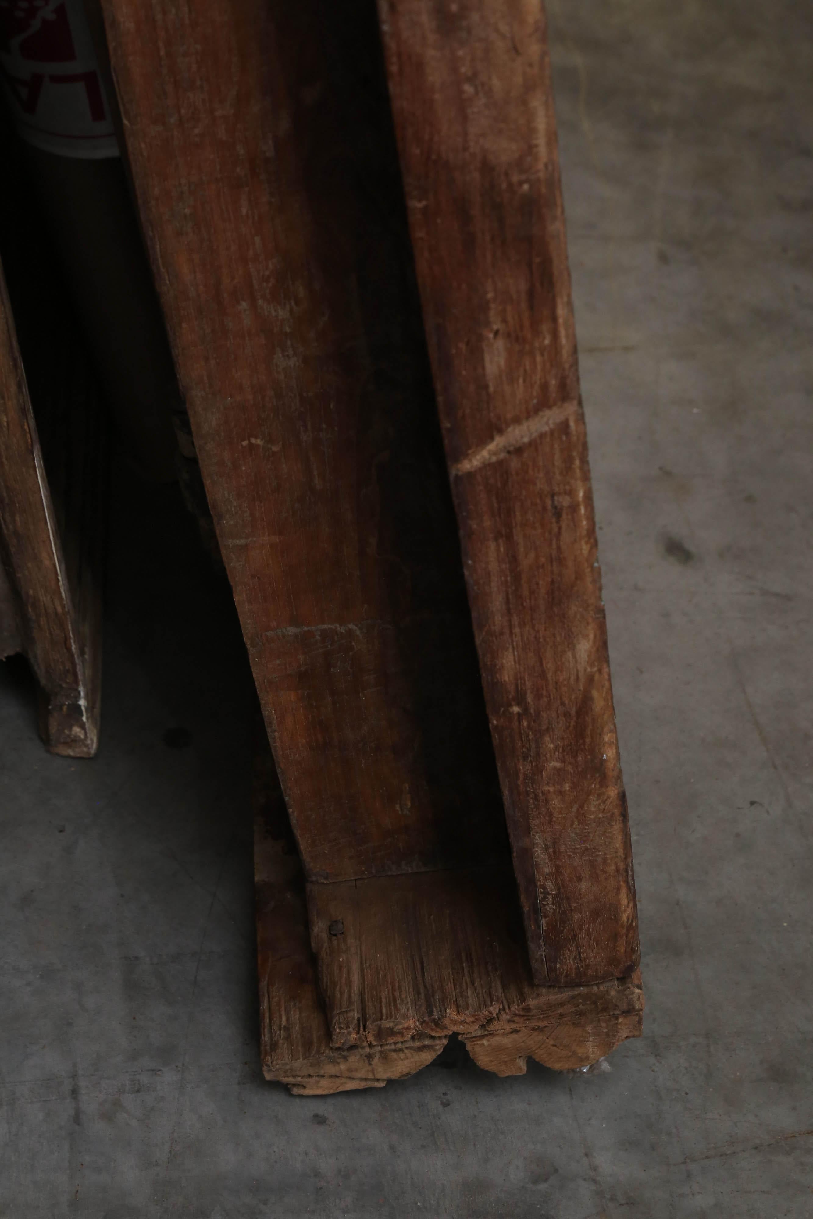 1850s Solid Teak Wood Highly Carved Entry Door from a Settler's Home in Goa For Sale 2