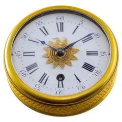 Schweizer Reiseuhr von 1850 mit Breguet-Drehmaschinengehäuse und Originalgehäuse
