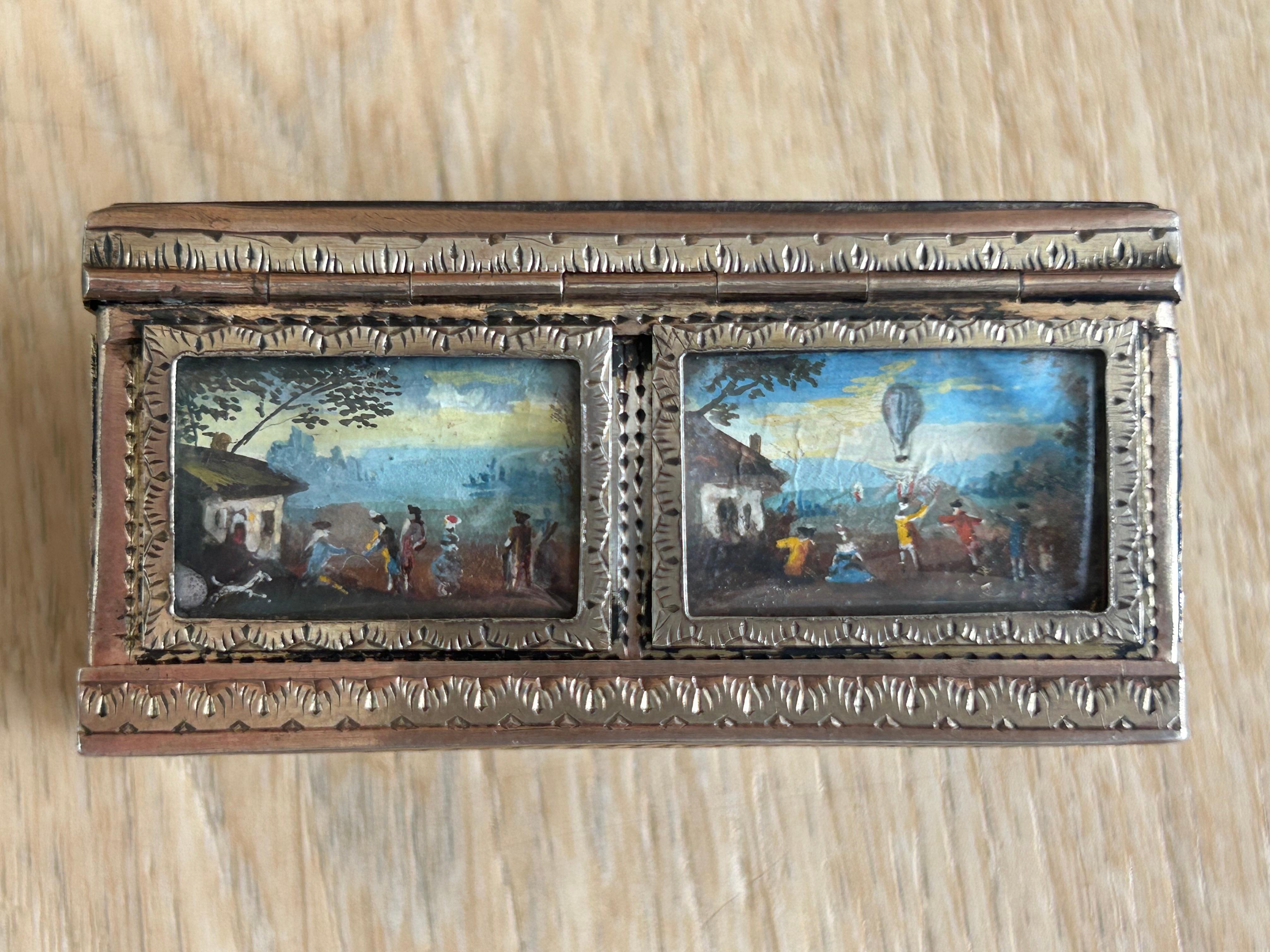 Gold Plate 1850's Tortoiseshell Box For Sale