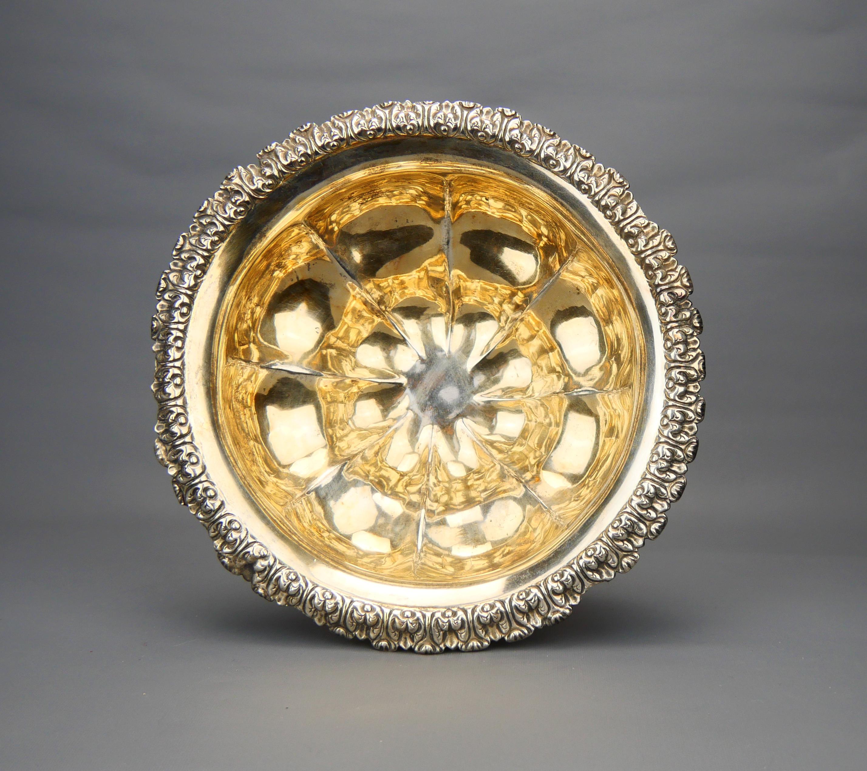 1852 Antique Centerpiece Indian Elephant solid 830 Silver / 411 gr. For Sale 8