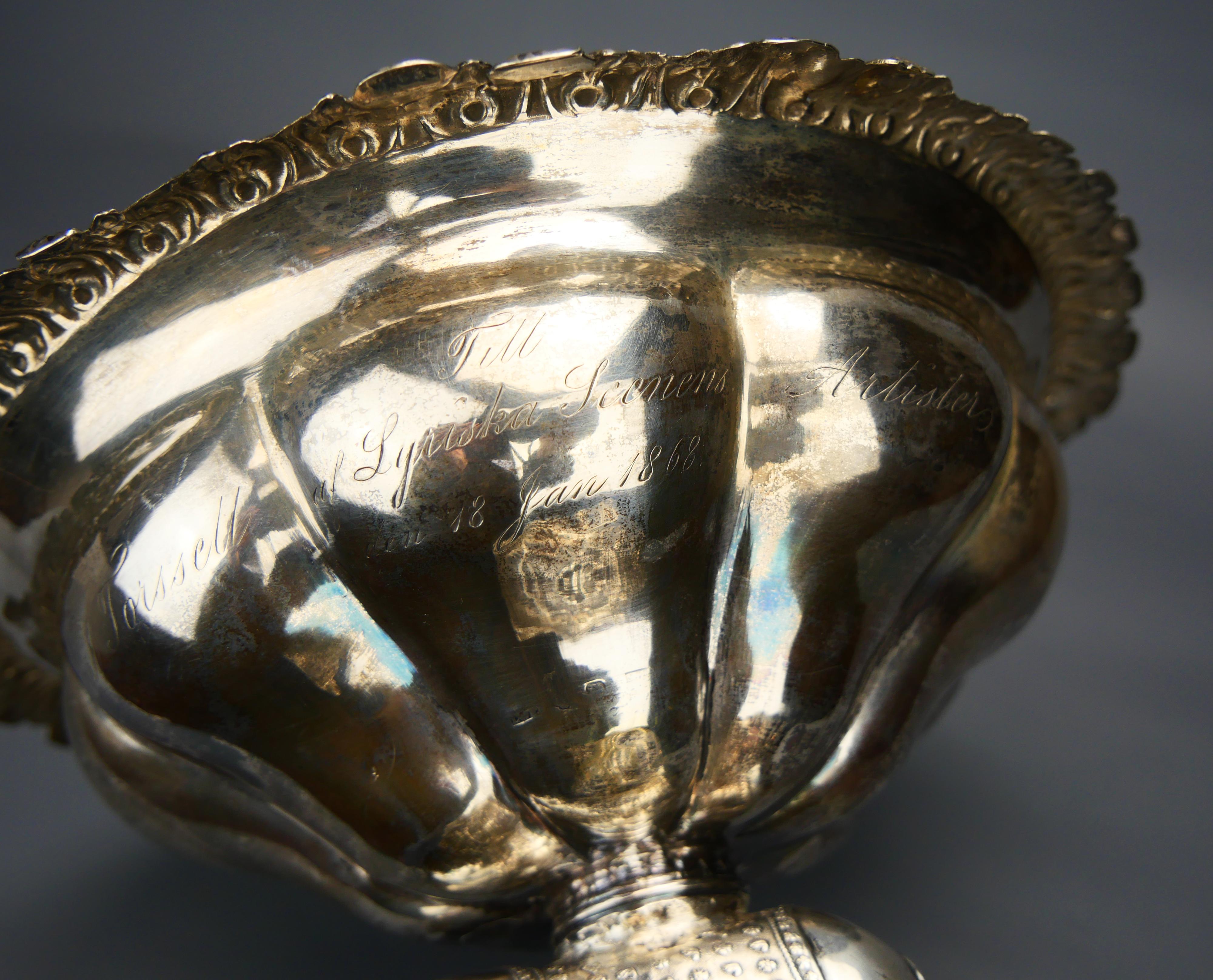 1852 Antique Centerpiece Indian Elephant solid 830 Silver / 411 gr. For Sale 10