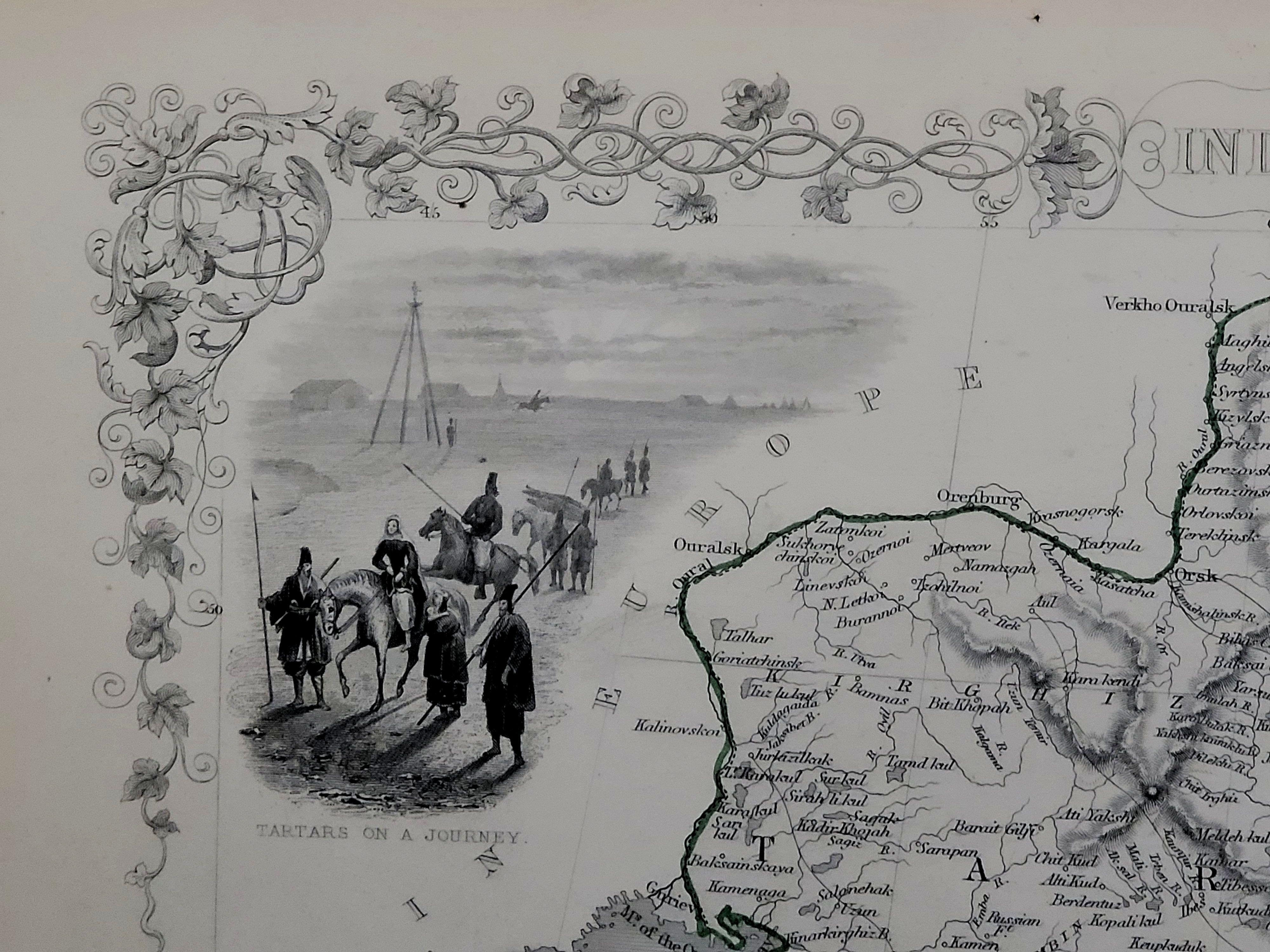 1851 Karte von „Independence Tartary“, Ric. R018 (Gemalt) im Angebot