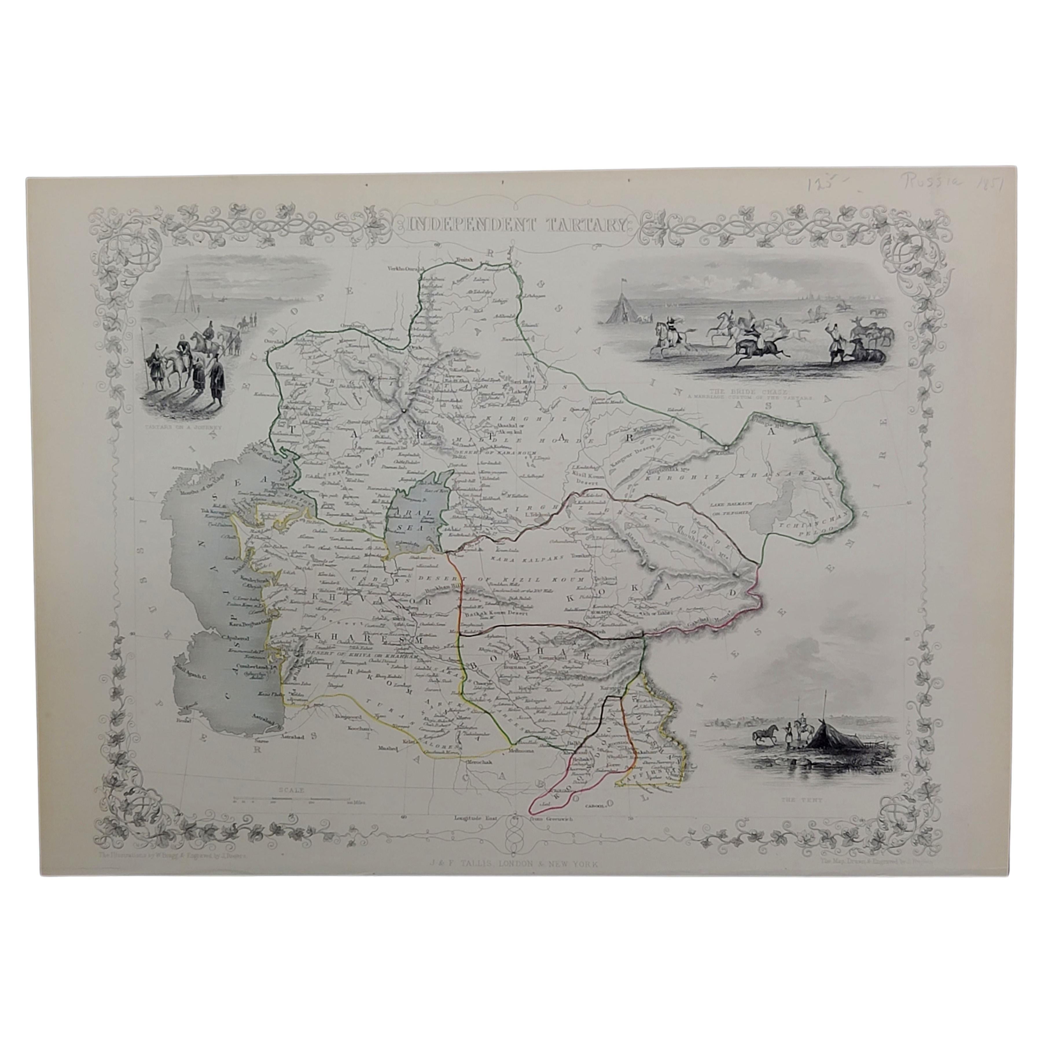 1851 Carte de la ""Tartarie indépendante"", Ric. R018 en vente