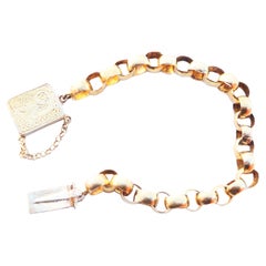 1851 Pulsera Cadena Nórdica Dorada 830 Plata Dorada Doble 18,5 cm / 13gr