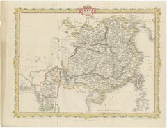 1851 Tallis Map of China with Tibet, Formosa, and Burma – Engraved by J. Rapkin