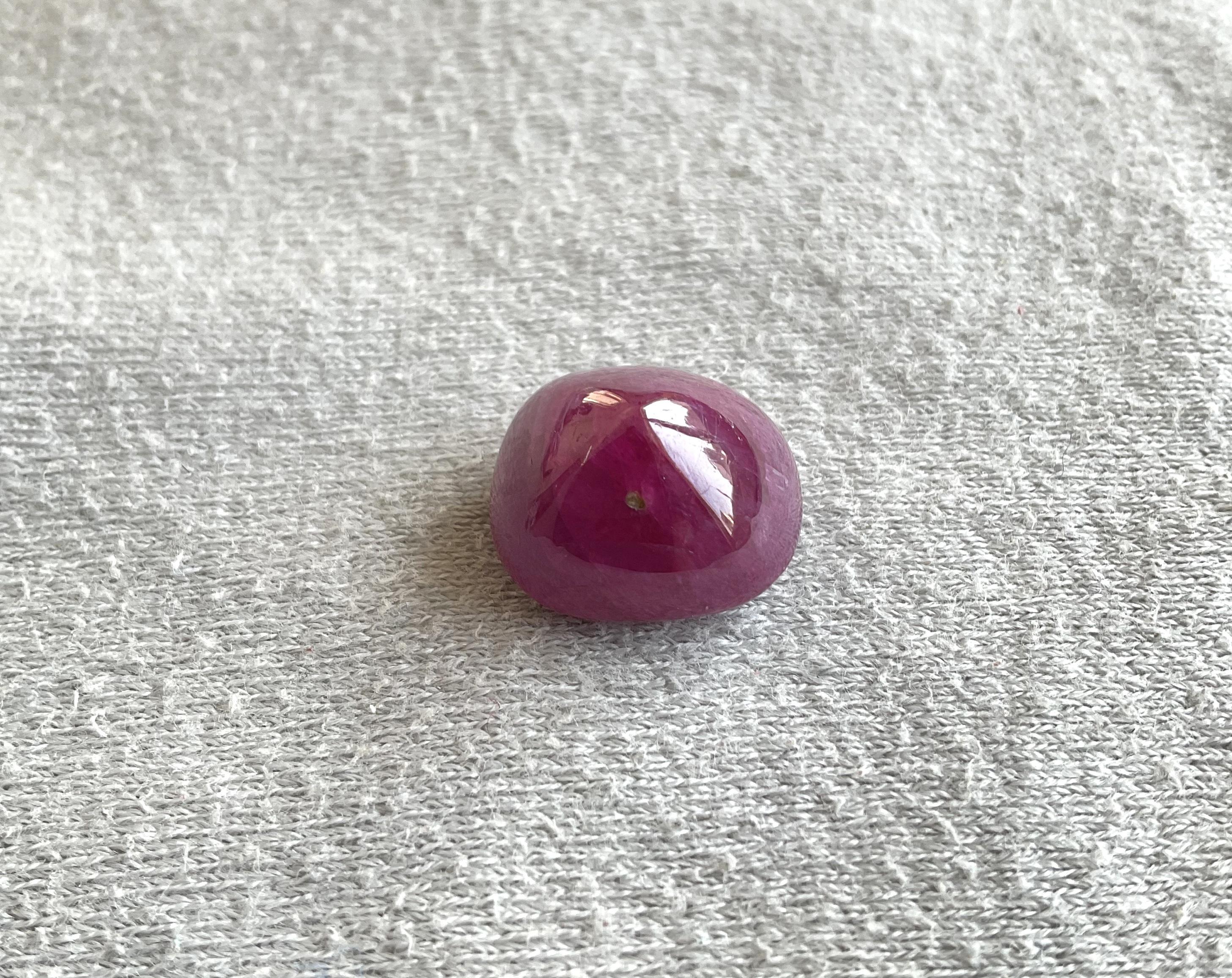Art Deco 18.52 Carats Burmese No-Heat Ruby Natural Sugarloaf For Top Fine Jewelry Gem For Sale
