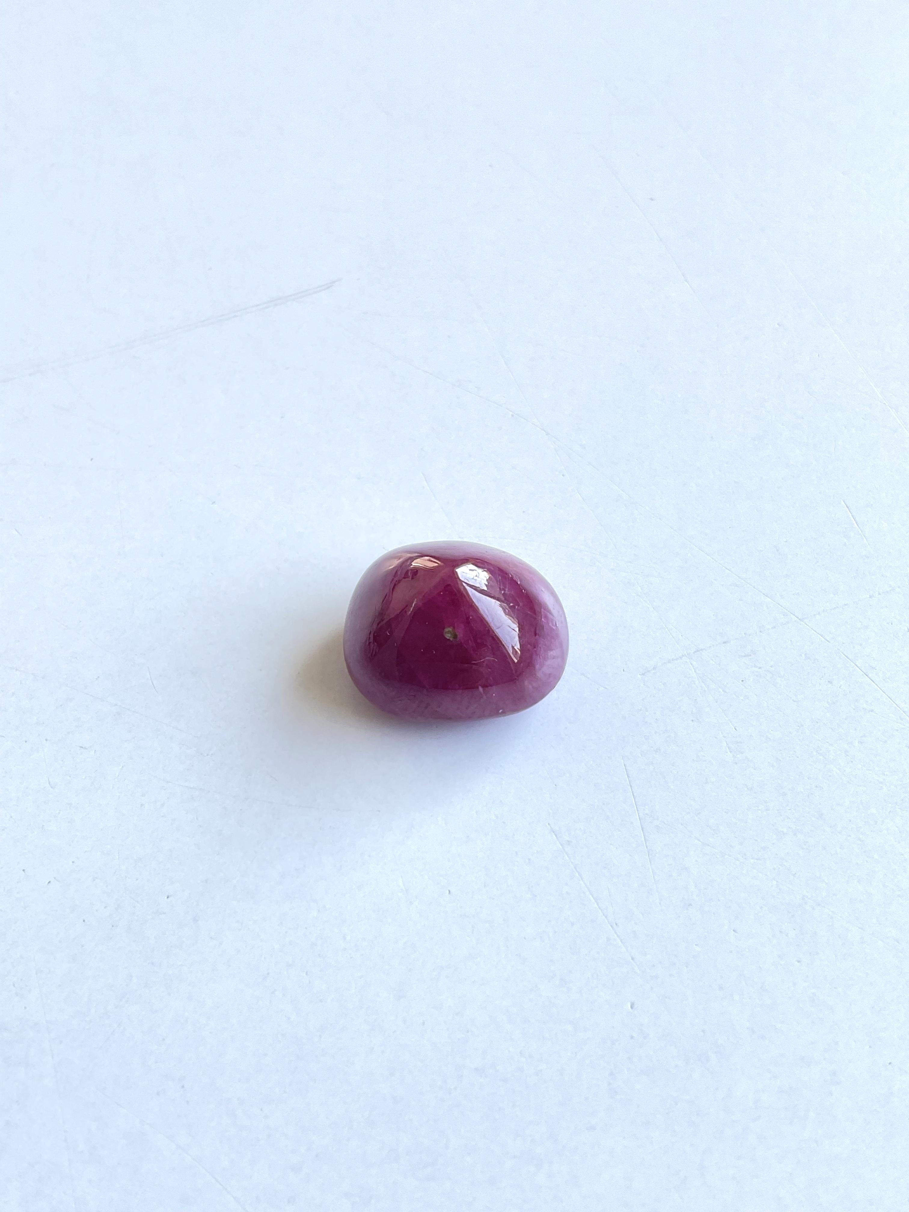 18.52 Carats Burmese No-Heat Ruby Natural Sugarloaf For Top Fine Jewelry Gem For Sale 1