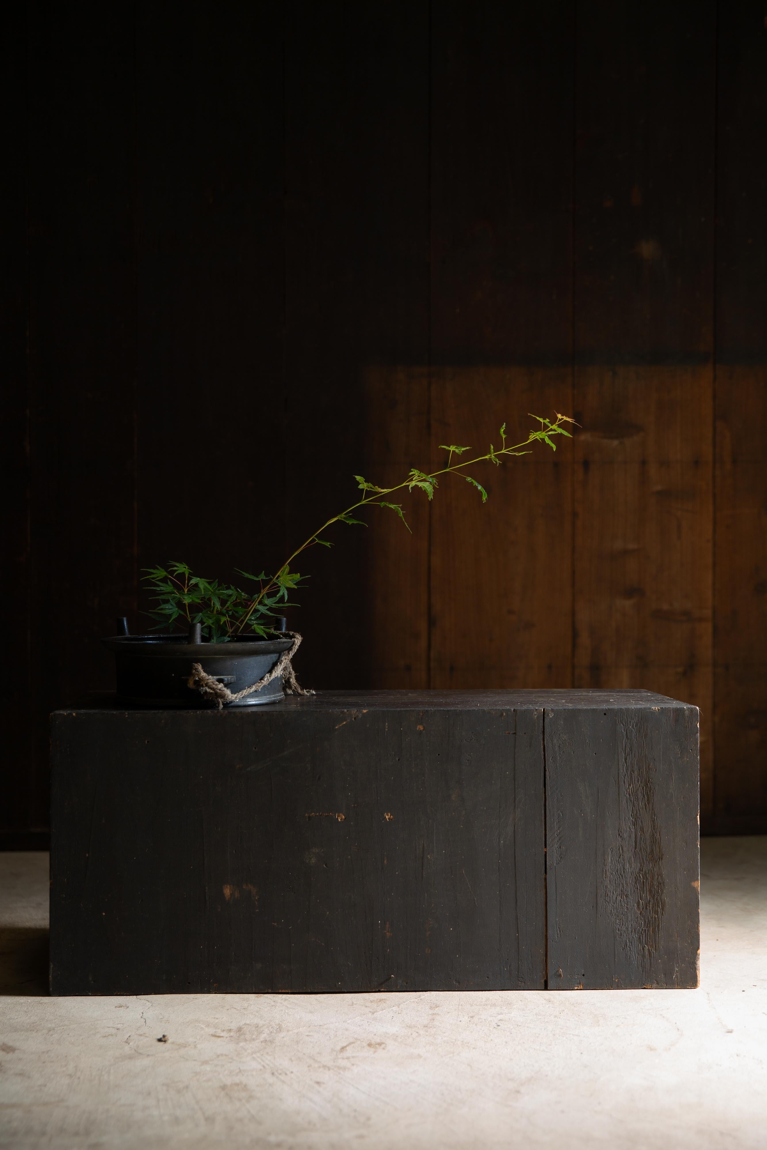 1852 Commode japonaise Edo antique wabi sabi Urushi mid Tansu en vente 10