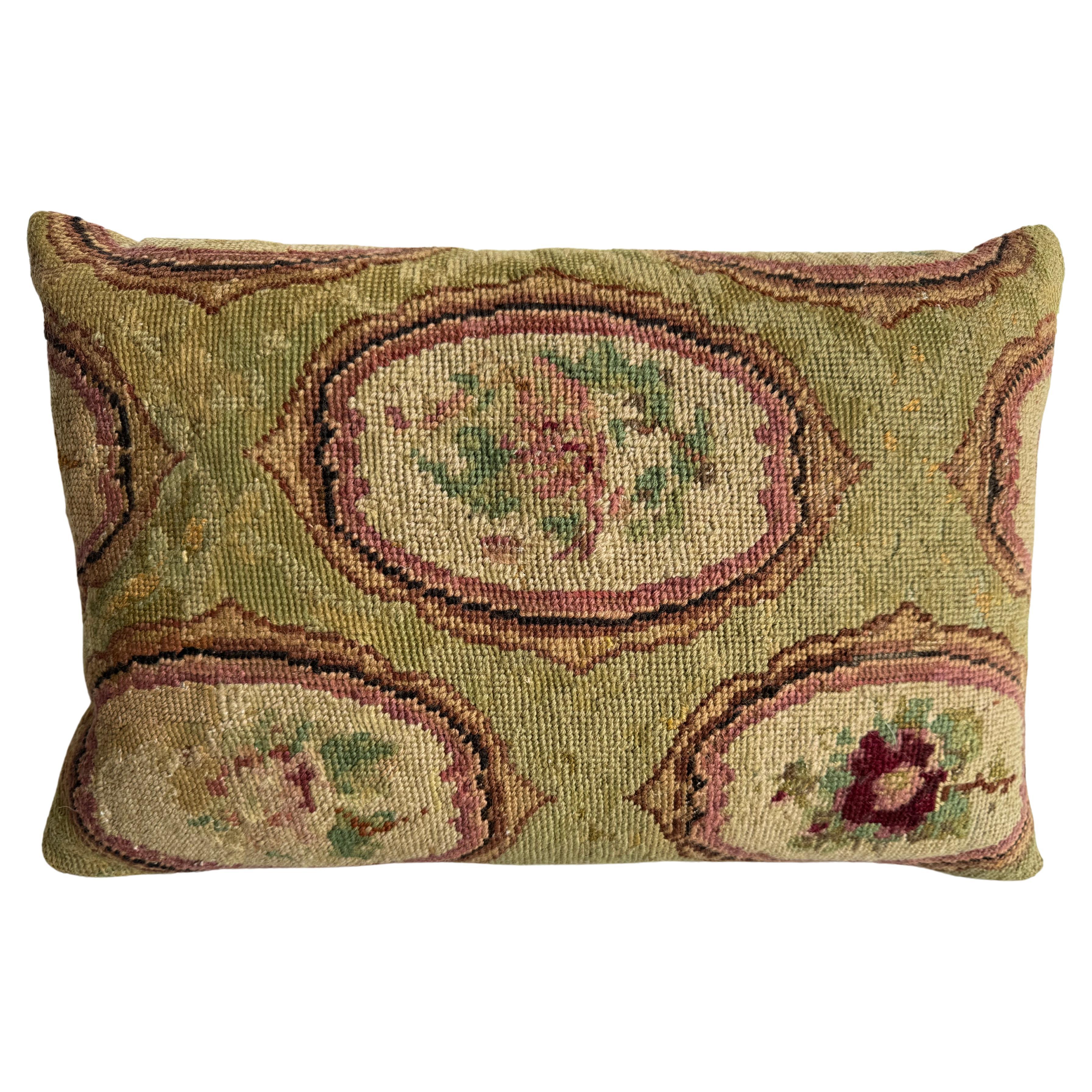 1852 English Needlework 17" x 12" Pillow