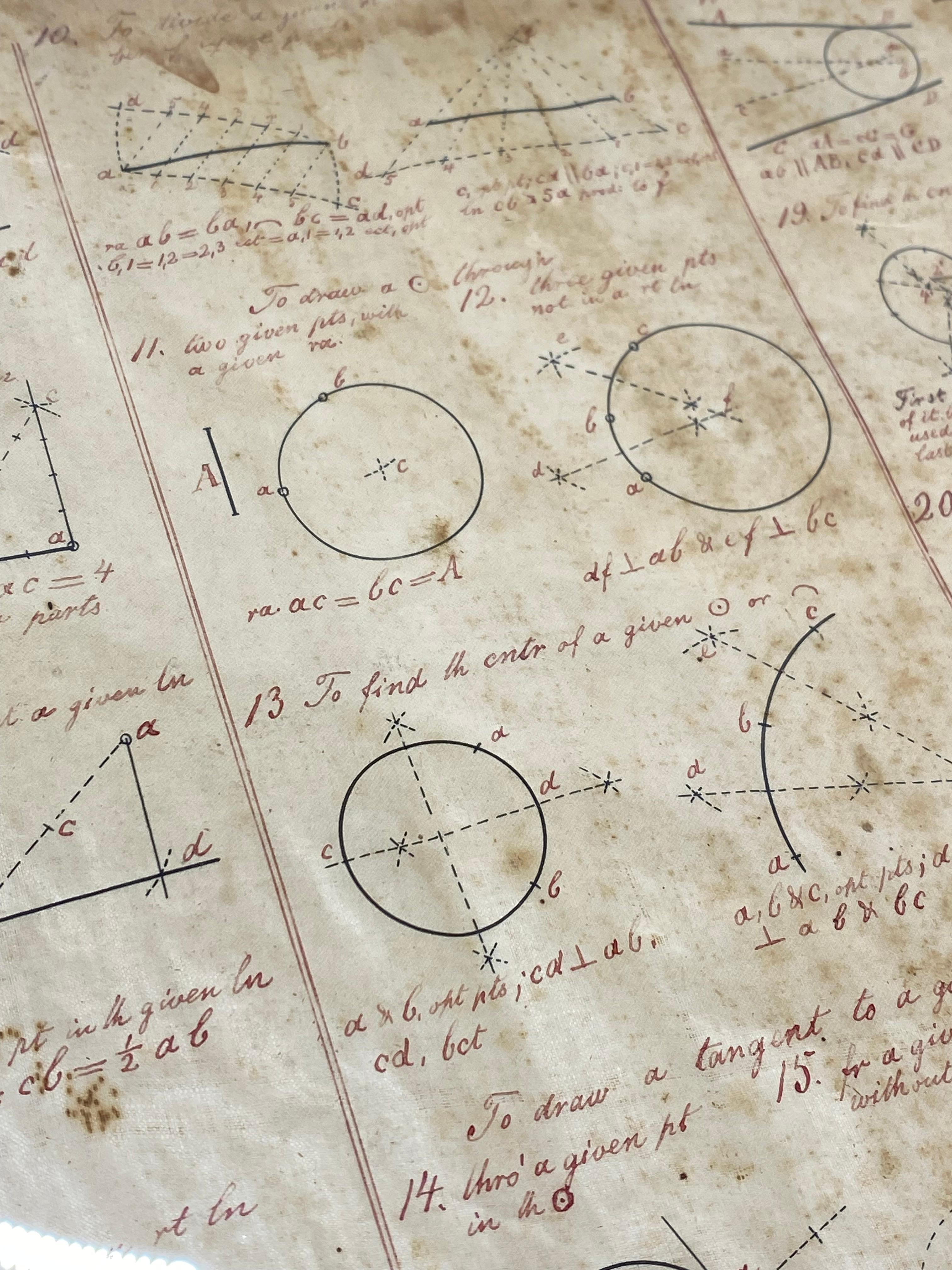 Geometrische Konstruktionskarte von C. W. Knudsen aus dem Jahr 1852 im Angebot 8
