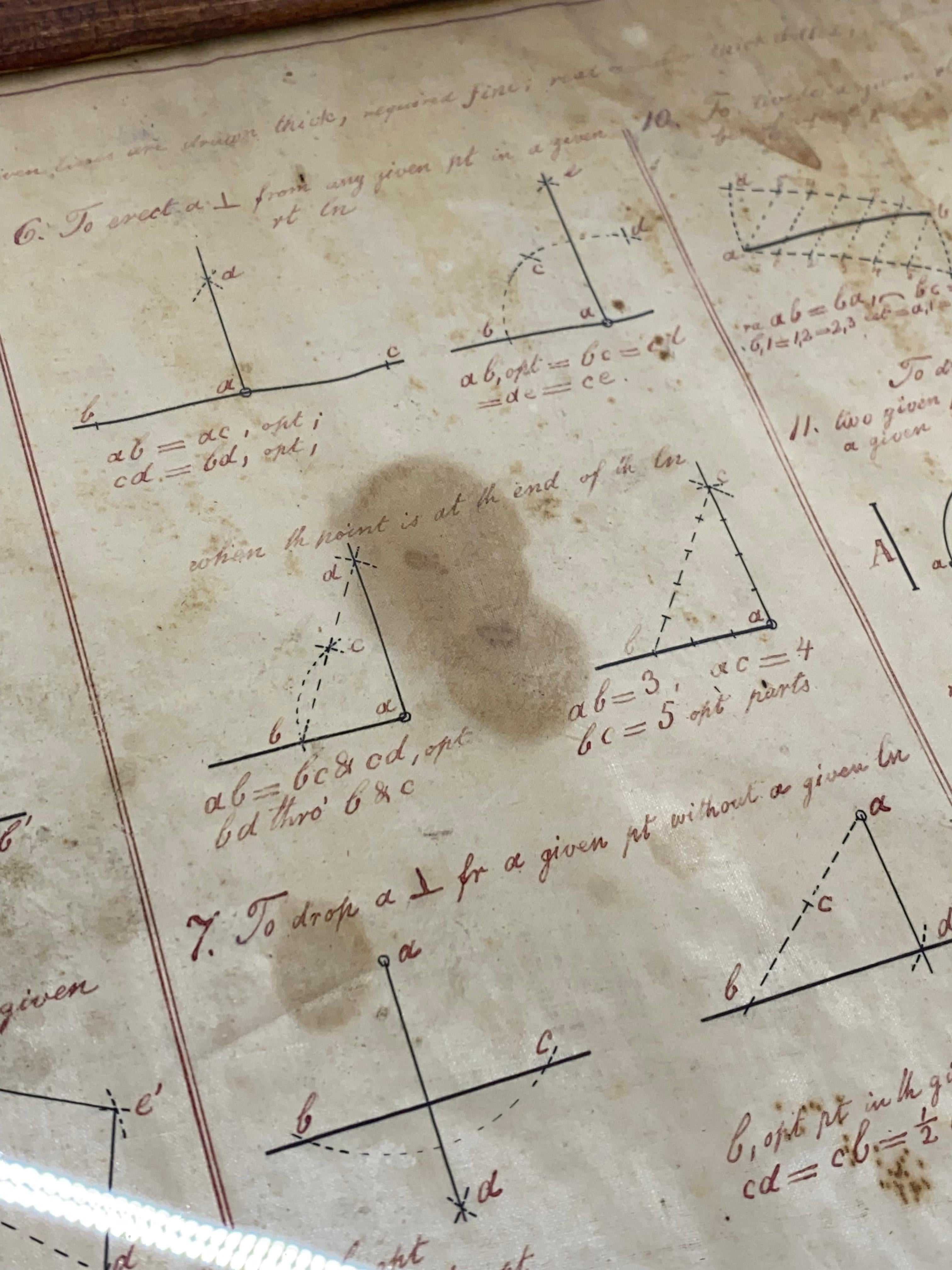 Geometrische Konstruktionskarte von C. W. Knudsen aus dem Jahr 1852 im Angebot 10