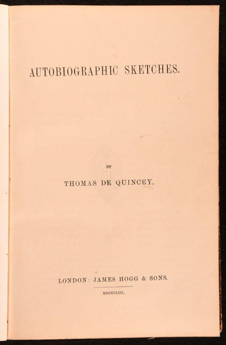 1853-1863 The Works of Thomas De Quincey en vente 3