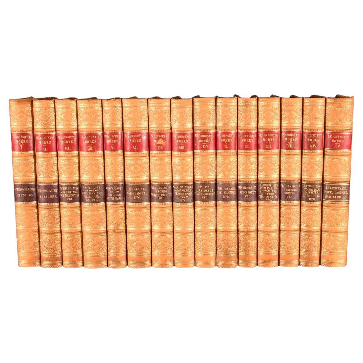 1853-1863 The Works of Thomas De Quincey en vente