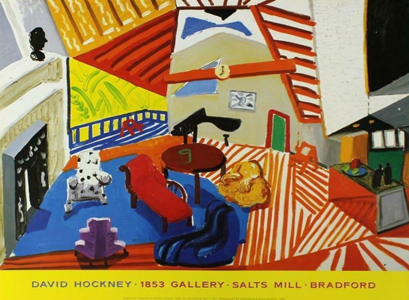 1853 Gallery - Montcalm Interior Original Poster by David Hockney