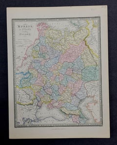 1853 Map of "Russia in Europe Including Poland" Ric.r016
