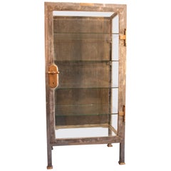 1853 Mayer and Meltzer Metal and Glass Medical Instruments Cabinet