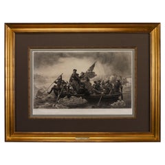 1853 Washington Crossing the Delaware by Paul Girardet after Emanuel Leutze