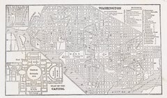 1853 “ Washington” Engraved DC Map from Fanning's Illustrated Gazetteer