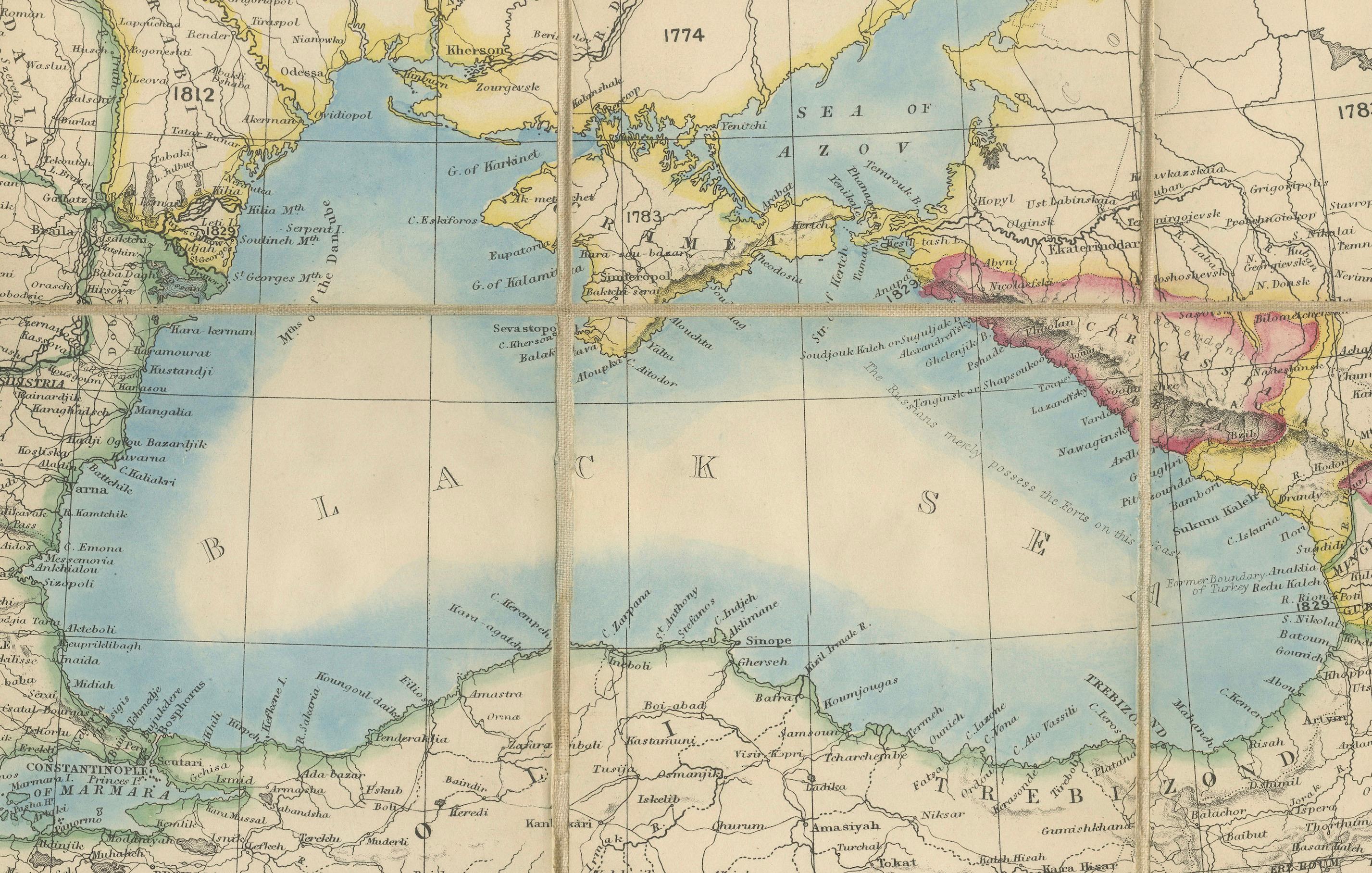 1853 Wyld Map of Turkey in Asia, the Balkans, and the Ottoman Empire (Carte de la Turquie en Asie, des Balkans et de l'Empire ottoman) en vente 3