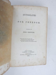 1854 Autographs for Freedom Abolitionist Book