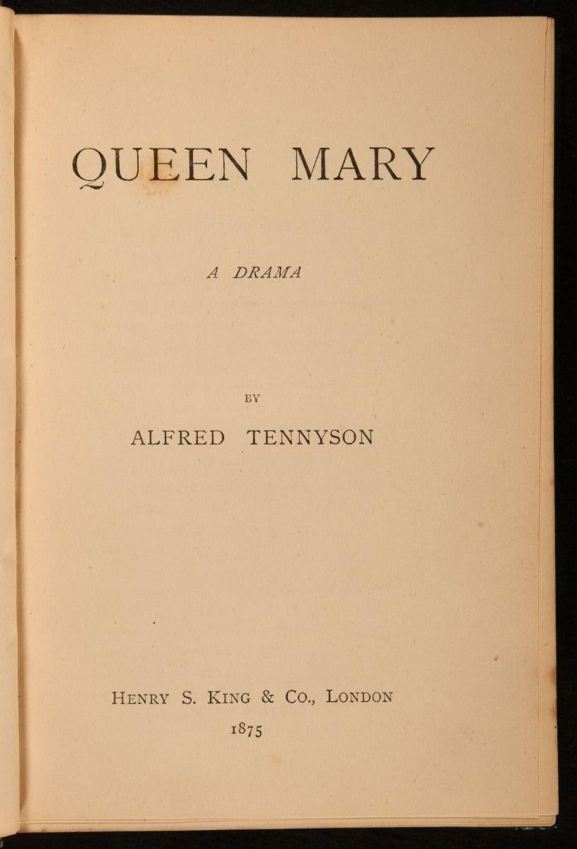 Papier Les œuvres poétiques d'Alfred Lord Tennyson, 1855-92 en vente