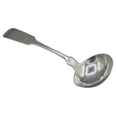 1855 American Coin Silver Large Gravy Ladle by William Gale & Son