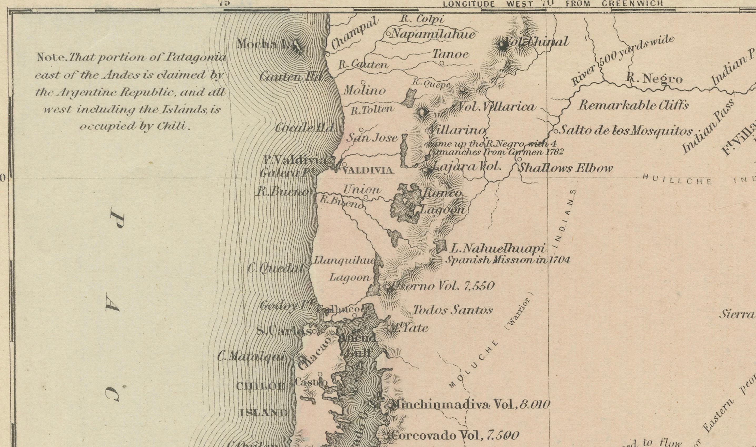Titre : Carte de la Patagonie de 1855 de Colton avec les îles de l'Atlantique Sud en médaillon

Description : Il s'agit d'une carte de 1855 intitulée 