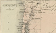 1855 Colton's Map of Patagonia with South Atlantic Islands Insets