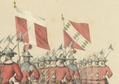 1855 Hand-Colored Lithograph of Bern’s Four Judicial Districts – A Swiss Parade