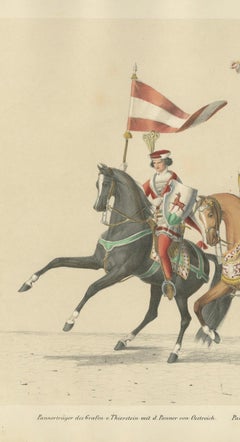 1855 Heraldic Procession – Banner Bearers of Thierstein, Lorraine, and Oettingen